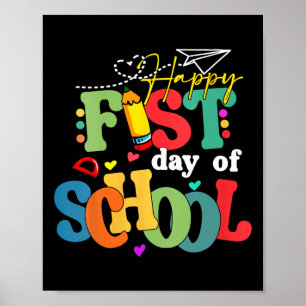 Affiche Joyeux Premier Jour De L'École Retour À L'École En