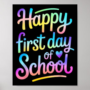 Affiche Joyeux Premier Jour De L'École Retour À L'École Ét