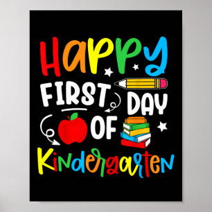 Affiche Joyeux premier jour de maternelle retour à l'école