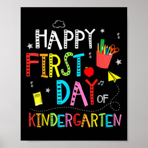 Affiche Joyeux Premier Jour De Maternelle Retour À L'école