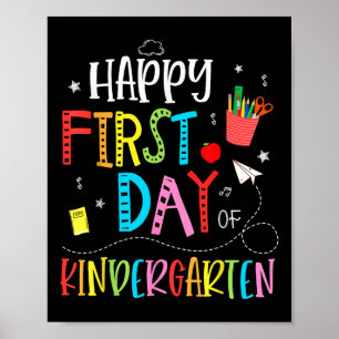 Affiche Joyeux premier jour de maternelle Thé de rentrée s