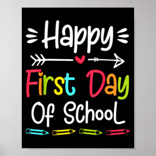 Affiche Joyeux premier jour d'école drôle de rentrée scola