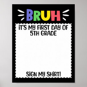 Affiche Joyeux premier jour d'école Enseignant Premier jou