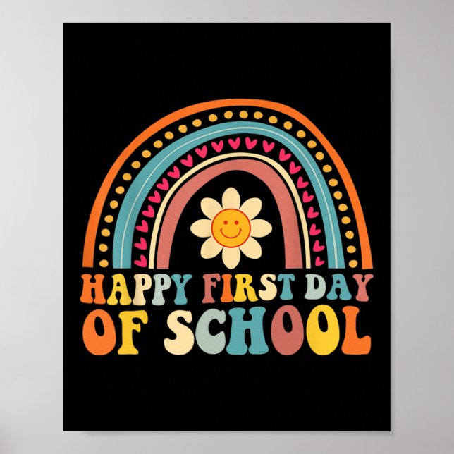 Affiche Joyeux Premier Jour D'École Pour Les Enseignants E (Devant)