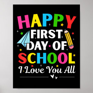 Affiche Joyeux Premier Jour D'école Retour à L'école Ensei