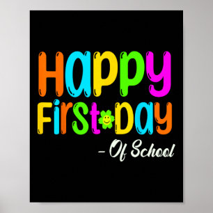 Affiche Joyeux Premier Jour D'Enseignant À L'École S