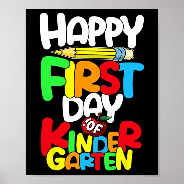 Affiche Joyeux Premier Jour D'Enseignant De La Maternelle  (Devant)