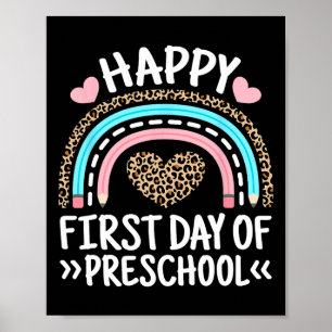 Affiche Joyeux Premier Jour D'Enseignement Préscolaire Leo