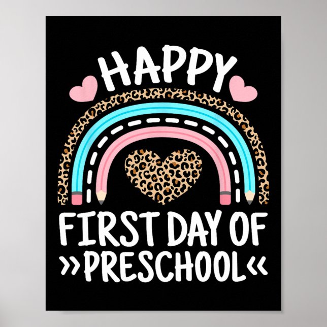 Affiche Joyeux Premier Jour D'Enseignement Préscolaire Leo (Devant)