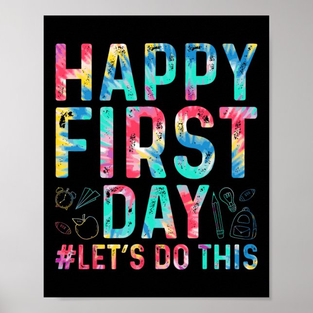 Affiche Joyeux Premier Jour Faisons-nous cet Bienvenue à S (Devant)