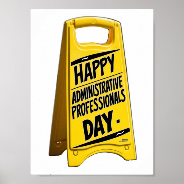 Affiche Joyeux Professionnels de l'administration Jour Jou (Devant)