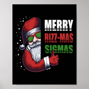 Affiche Joyeux Rizz Mas Sigmas Funny Gen- Alpha X mas Père