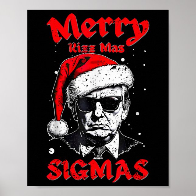 Affiche Joyeux Rizz Mas Sigmas Funny Gen Alpha X mas Père  (Devant)