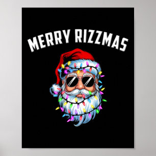 Affiche Joyeux Rizzmas Ados École Enfants Funny Père Noël