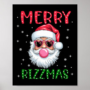 Affiche Joyeux Rizzmas Charisma Noël Rizz Père Noël