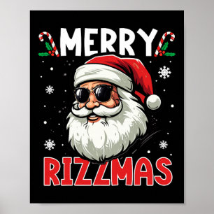 Affiche Joyeux Rizzmas Enfants Ados École Funny Noël Sa
