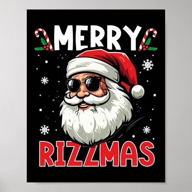 Affiche Joyeux Rizzmas Enfants Ados École Funny Noël Sa (Devant)
