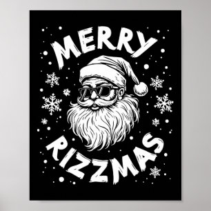Affiche Joyeux Rizzmas Enfants Ados École Funny Noël Sa