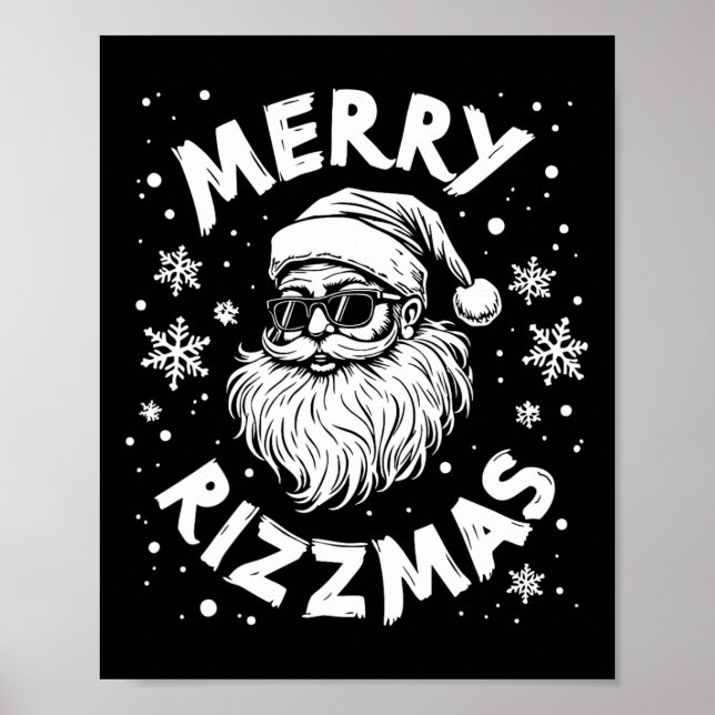 Affiche Joyeux Rizzmas Enfants Ados École Funny Noël Sa (Devant)