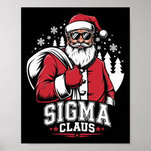 Affiche Joyeux Rizzmas Sigma Claus Funny Santa Claus 1