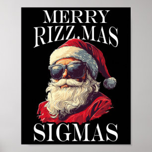 Affiche Joyeux Rizzmas Sigmas - Noël Noël Noël Père Noël