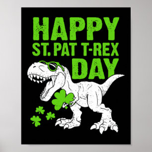 Affiche Joyeux St Pat Trex Day St Patricks Dinosaure Tout-