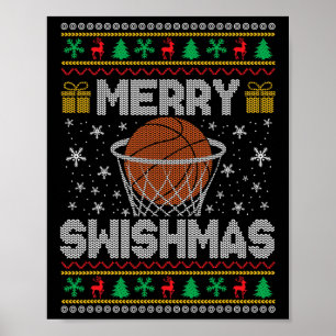 Affiche Joyeux Swishmas Bysketll Vilain Sweat de Noël