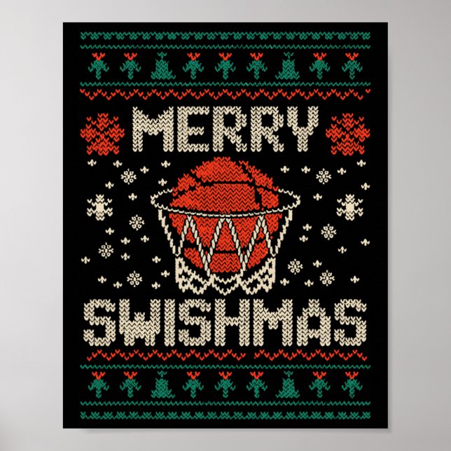 Affiche Joyeux Swishmas Vilain Sweat de Noël Bysketll (Devant)