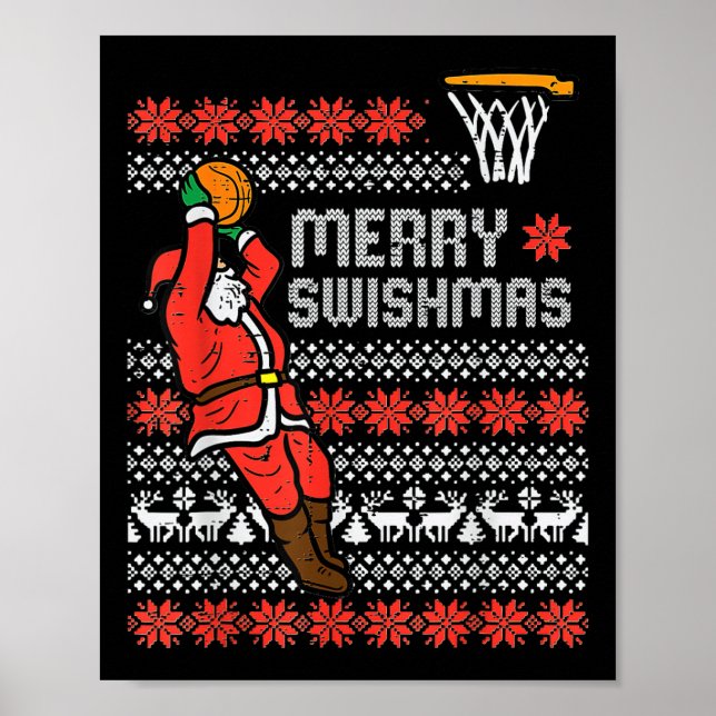 Affiche Joyeux Swishmas Vilain Sweat de Noël Bysketll Paj (Devant)