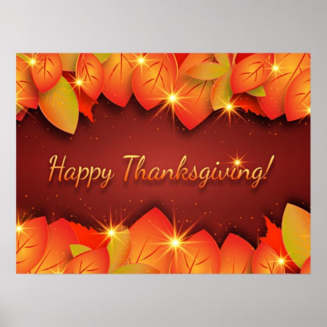 Affiche Joyeux Thanksgiving, décoratif, (Devant)
