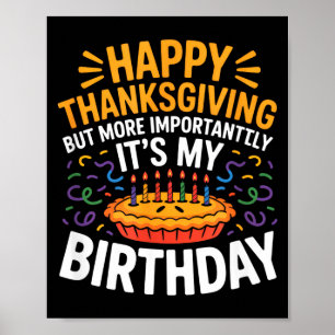 Affiche Joyeux Thanksgiving Mais Plus Important C'est Mon