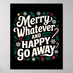 Affiche Joyeux Tout Et Heureux Partir Noël Drôle Q