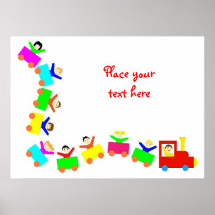 Affiche Joyeux Train pour enfants