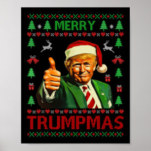 Affiche Joyeux Trumpmas Drôle Vilain Sweat de Noël Meilleu