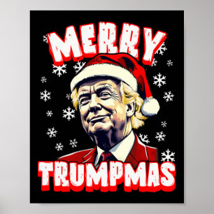 Affiche Joyeux Trumpmas Noël Trump Père Noël Trump Noël