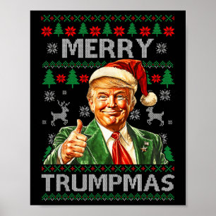 Affiche Joyeux Trumpmas - Père Noël Donald Trump