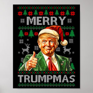 Affiche Joyeux Trumpmas - Père Noël Donald Trump