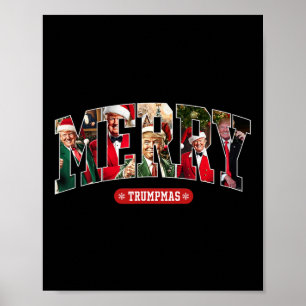 Affiche Joyeux Trumpmas Père Noël Trump Pajamas de Noël Dr