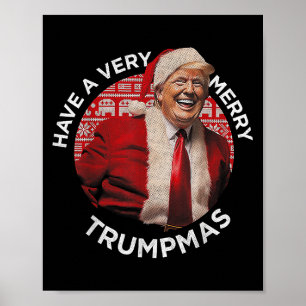 Affiche Joyeux Trumpmas Trump Père Noël Xmas