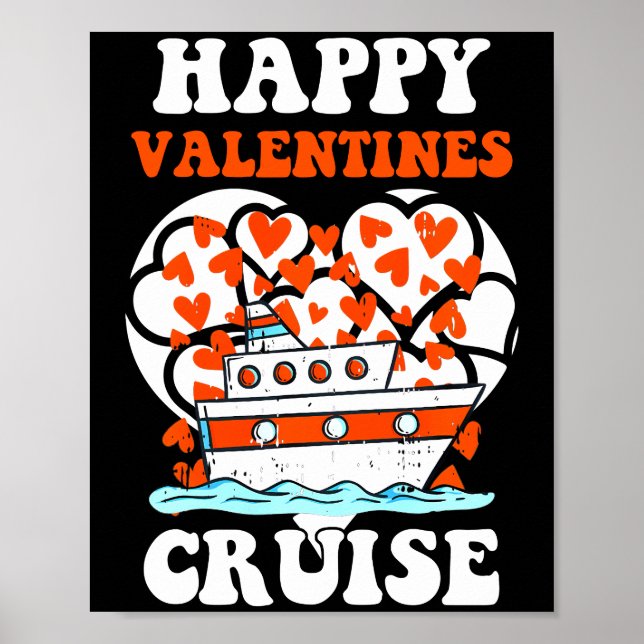 Affiche Joyeux Valentines Cruise Hearts Cool Cruising (Devant)