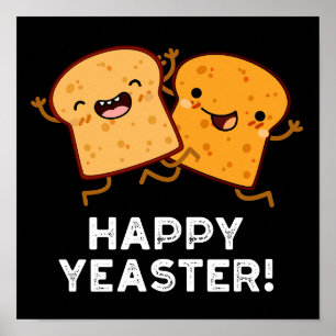 Affiche Joyeux Yeaster drôle Pun Pain Pun Dark BG