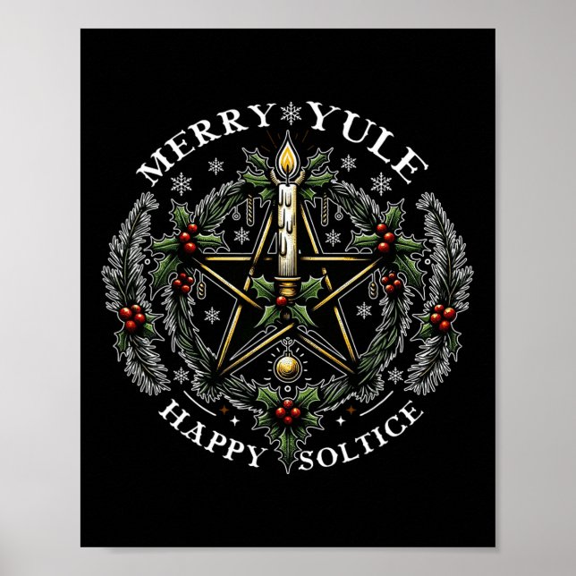 Affiche Joyeux Yule &amp ; Joyeux solstice (Devant)