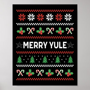Affiche Joyeux Yule laid Noël Vacances d'hiver Woocan Yu