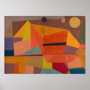 Affiche Joyful Mountain Landcape par Paul Klee