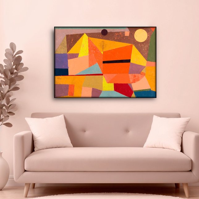 Affiche Joyful Mountain Landscape, Paul Klee Art Abstrait (Créateur téléchargé)