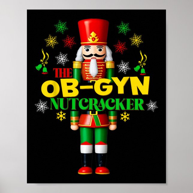 Affiche Joyful Nutcracker Ob-gyn Fun Festin Noël Gyn (Devant)