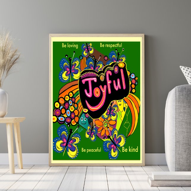 Affiche Joyful Whimsy : une célébration de la positivité (Créateur téléchargé)
