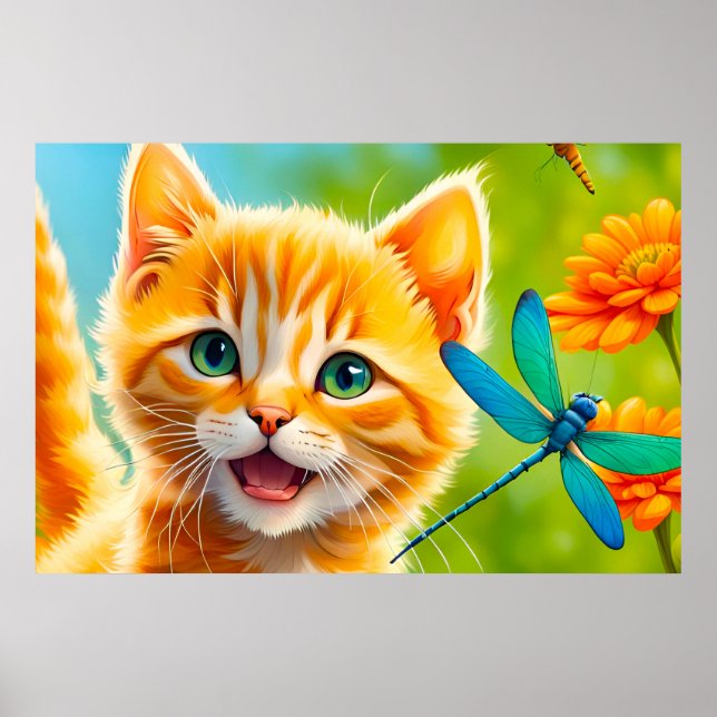 Affiche Joyous Kitten (Devant)
