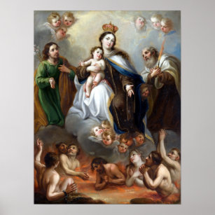Affiche Juan Francisco de Aguilera La Vierge du Carmen