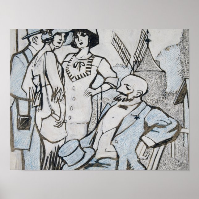 Affiche Juan Gris - Aux courses des Longchamps (Devant)